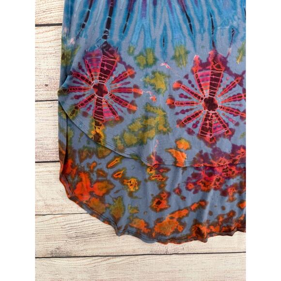 Kathmandu Imports Tie Dye T-Shirt Dress Women's Size Small Blue and Multicolor - Picture 5 of 11